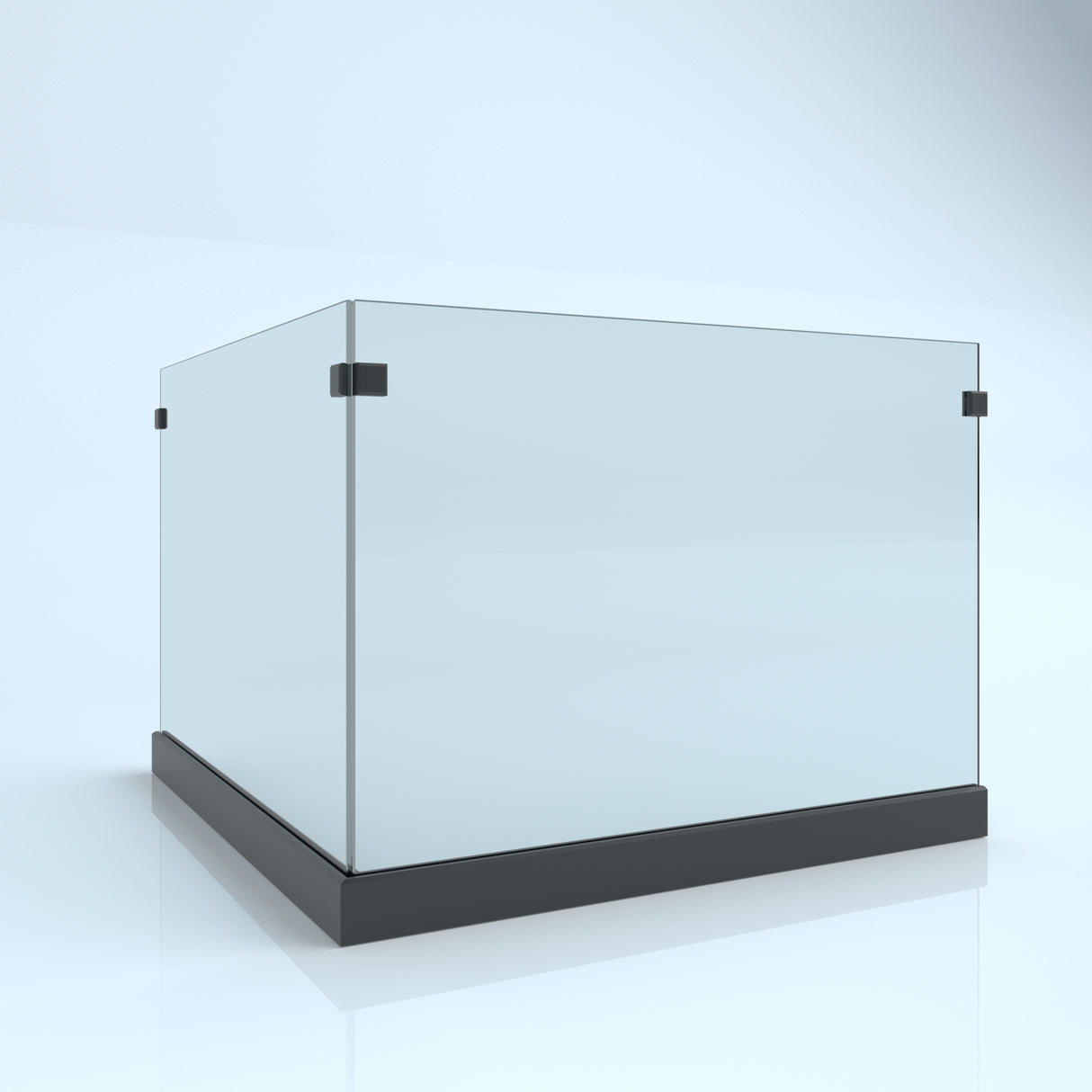 Balustradă din sticlă profil U fără mâna curentă