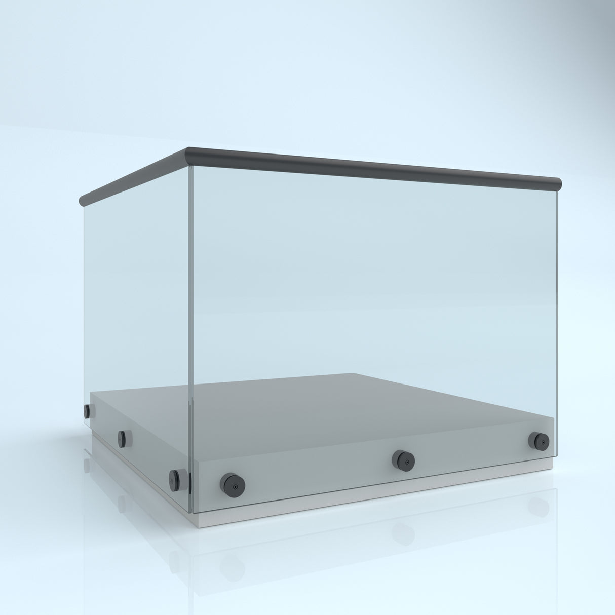 Balustradă din sticlă cu prindere laterală