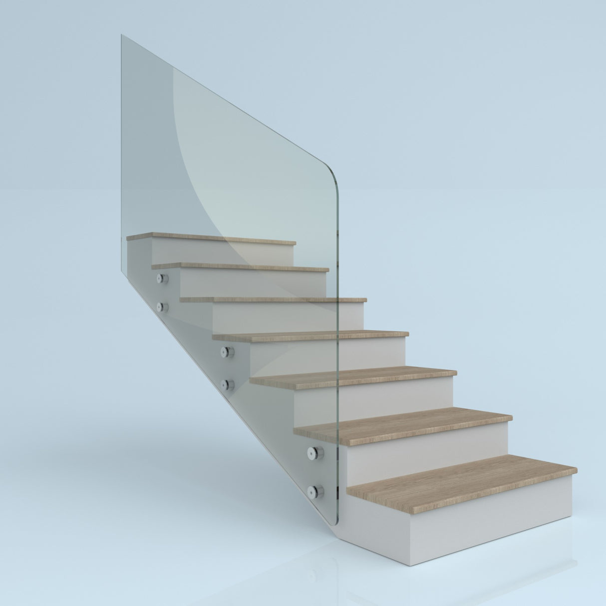 Balustradă în rampă prindere laterală