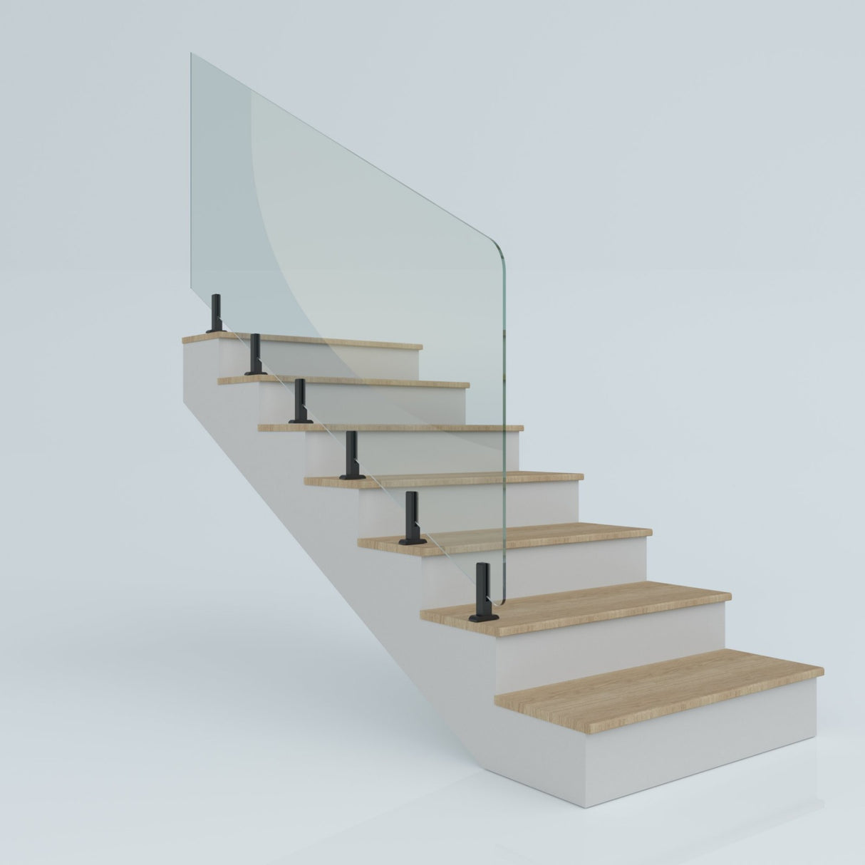 Balustradă de sticlă dreaptă