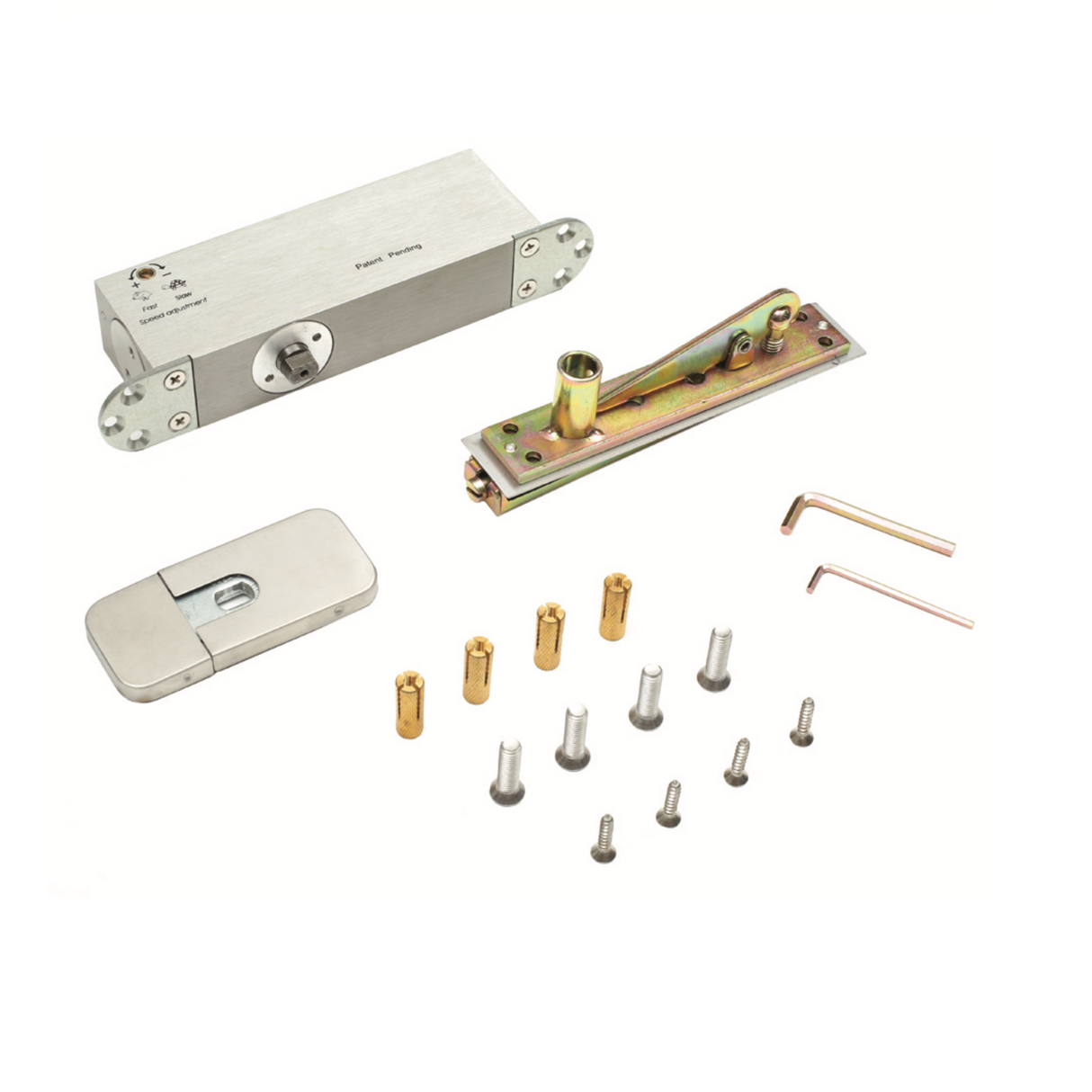 PIVOT 360° Amortizor hidraulic central pentru ușă din lemn + fixare superioară cu ax. N360200W.