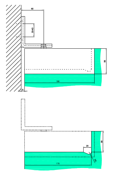 Amortizor de ușă în partea superioară. N0302222