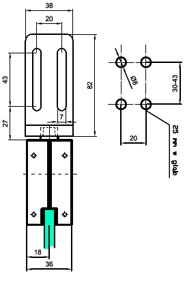 Amortizor de ușă în partea superioară. N0302222