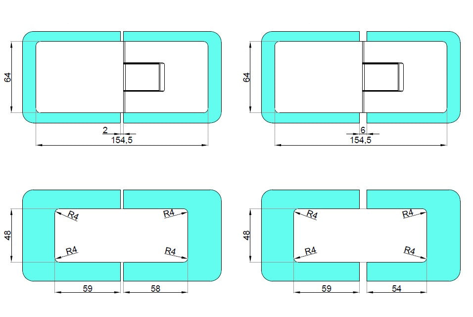 Balama SLIM glass-glass 180° VER-S-BJ-180-B
