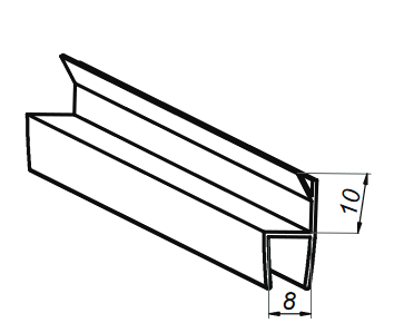 Garnitură rigidă 180° NLO-SP-2900-8-2,5