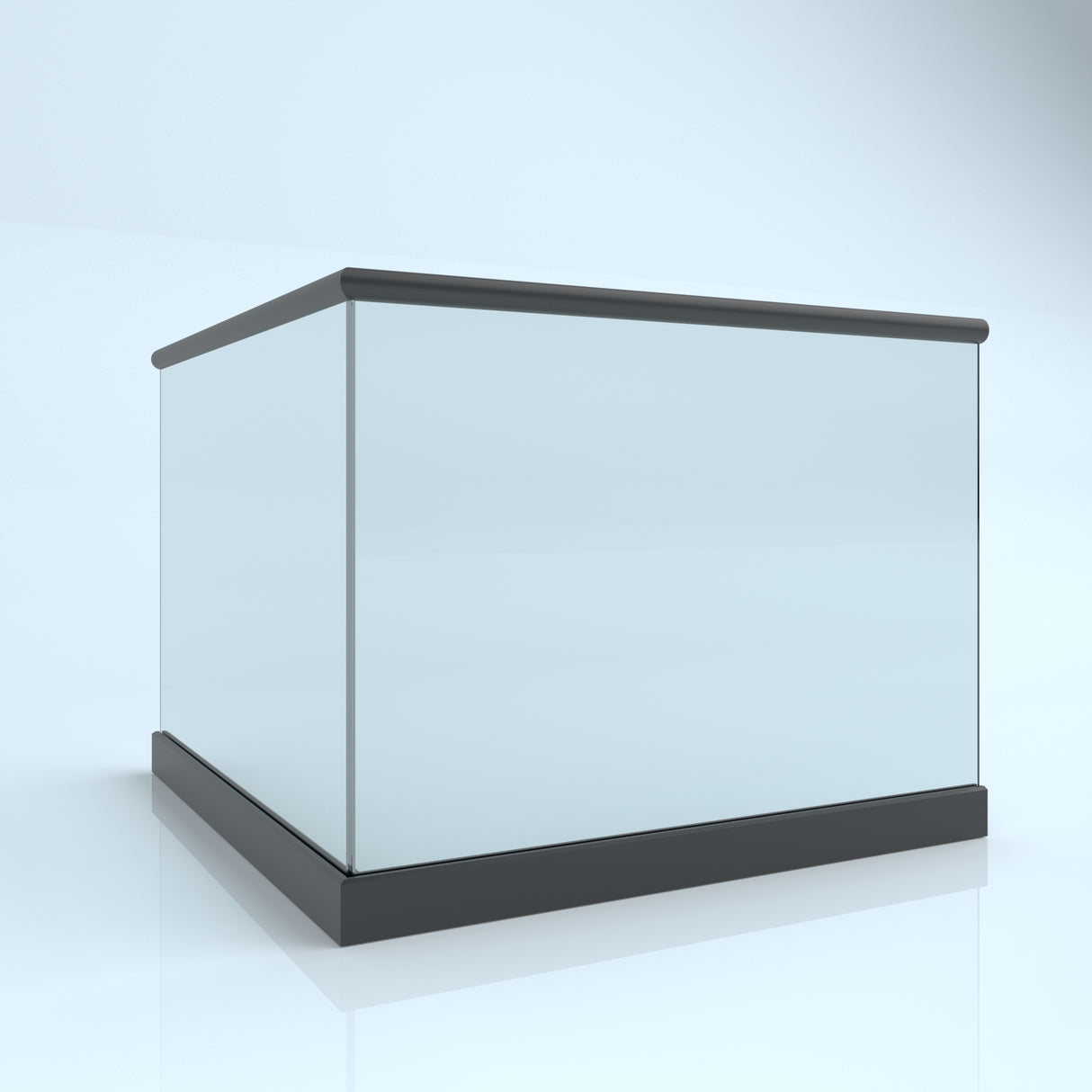 Balustradă din sticlă profil U cu mână curentă