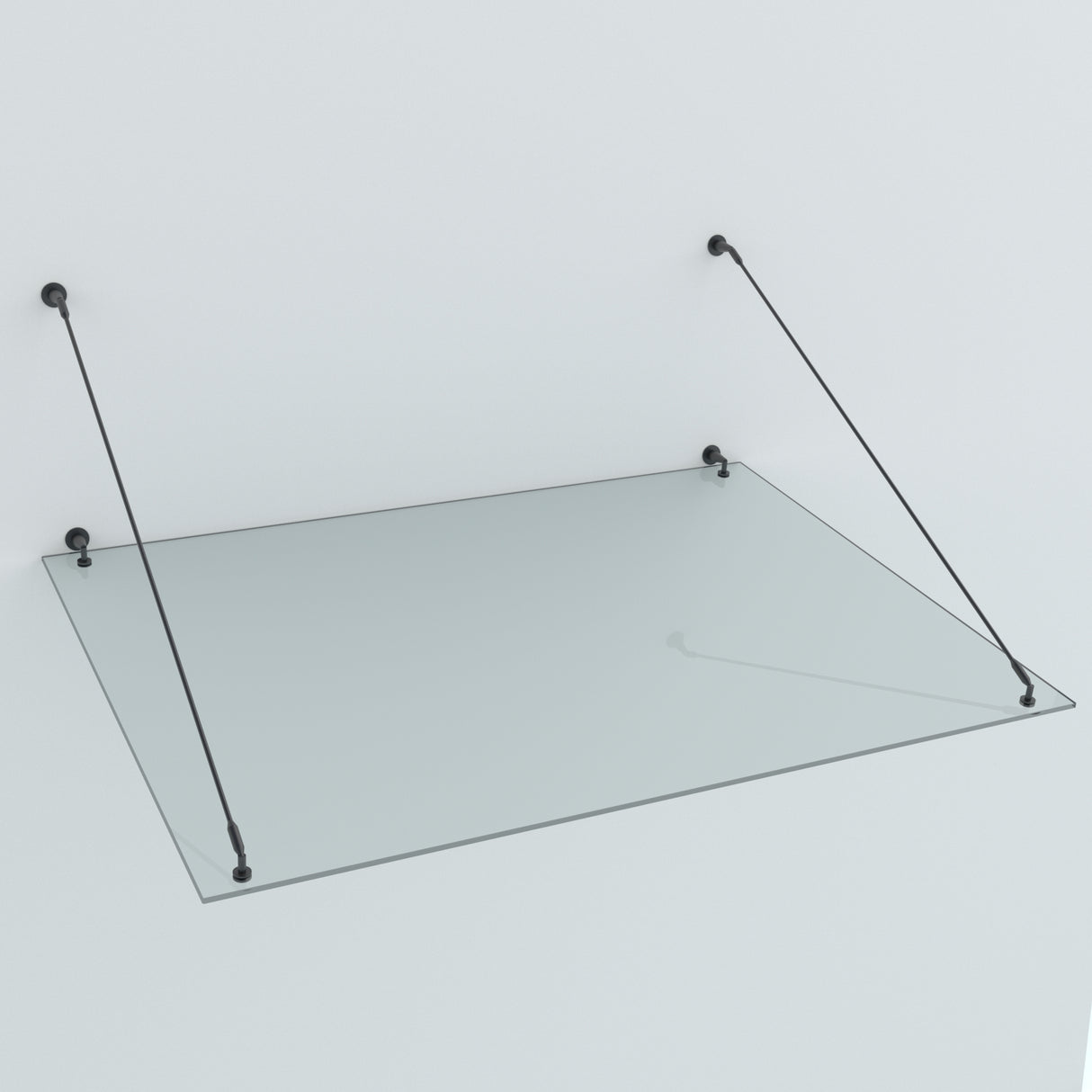 Copertină din sticlă pe tirani