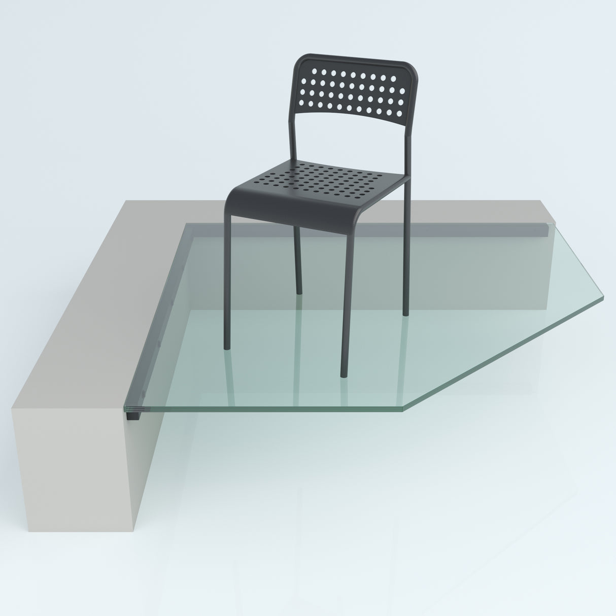 Pardoseală din sticlă securizată