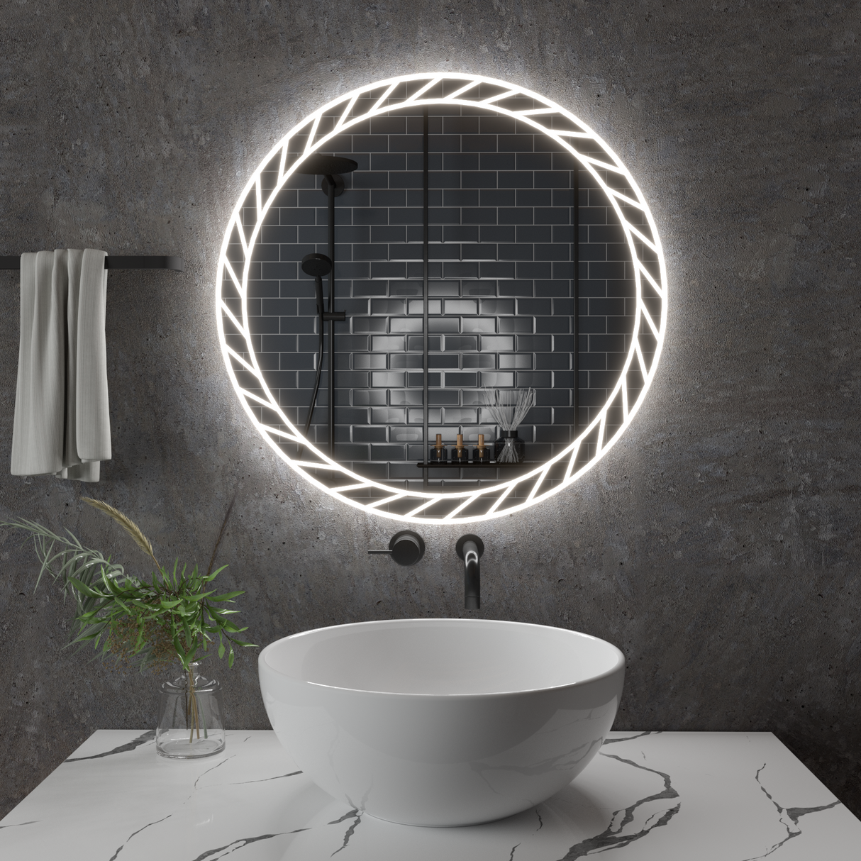 Oglindă rotundă Lună Z007