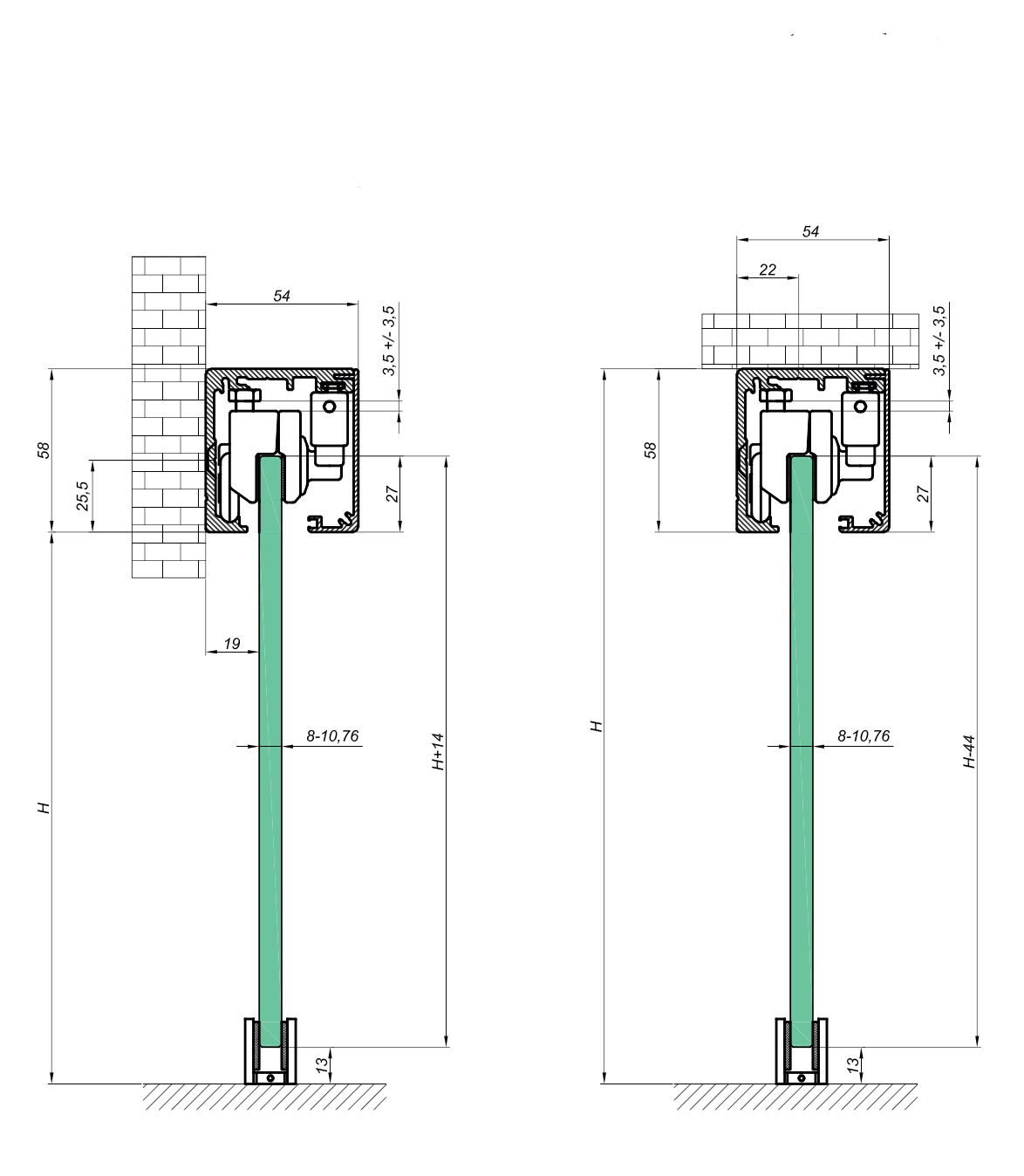Un set sistem de culisare MONACO 80kg