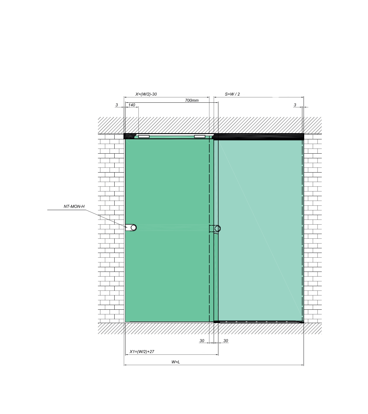 Un set sistem de culisare MONACO 80kg