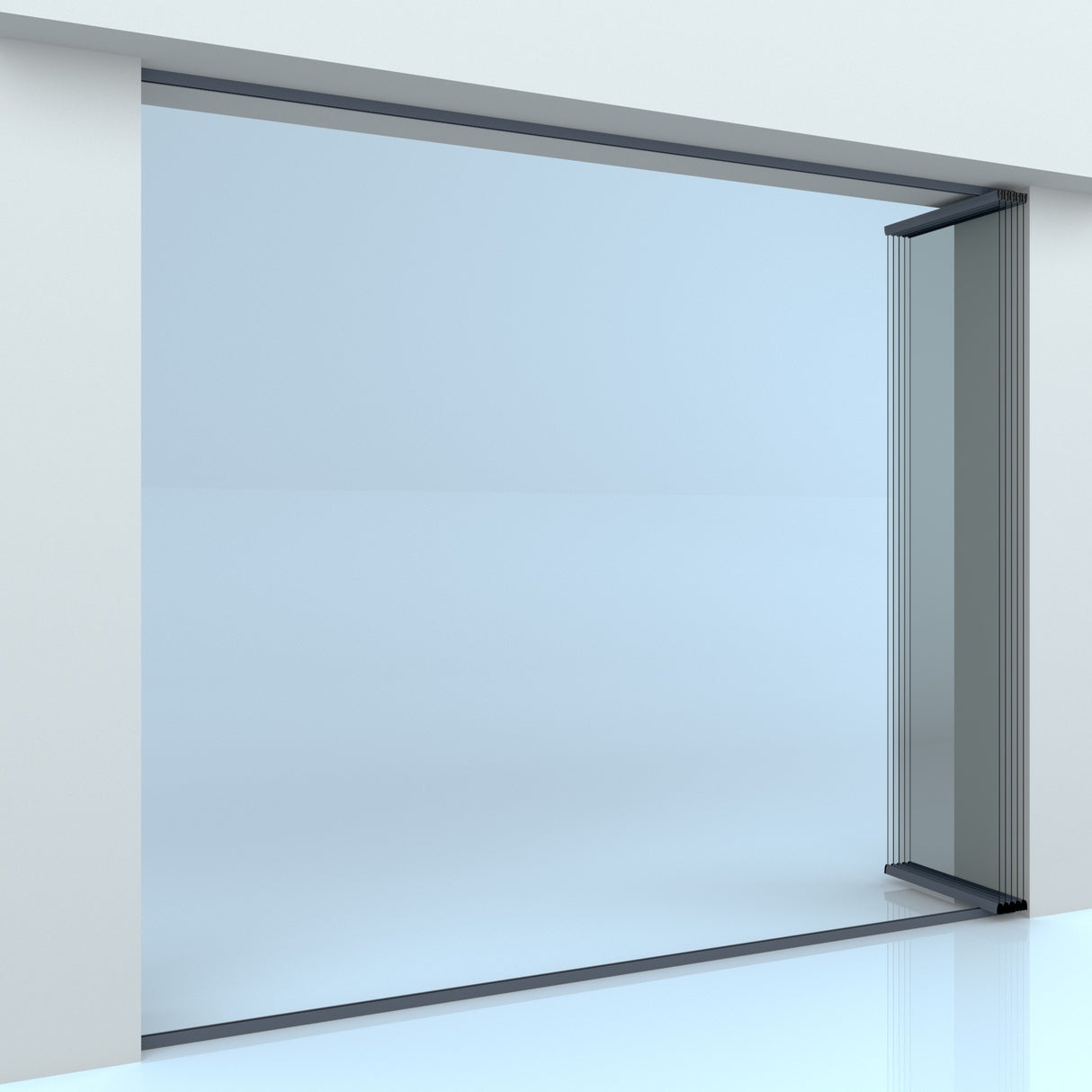 Închidere balcon cu sticlă tip evantai