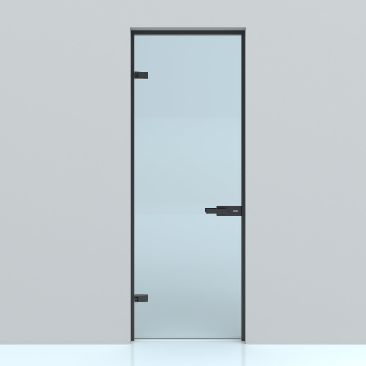 Ușă din sticlă cu toc