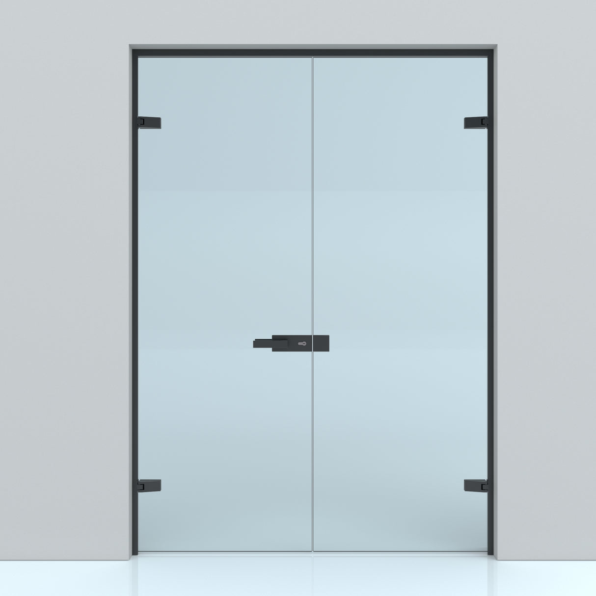 Ușă dublă din sticlă cu toc